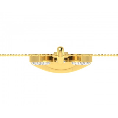 Shiv Trishul & Shivling pendant in Gold with diamonds
